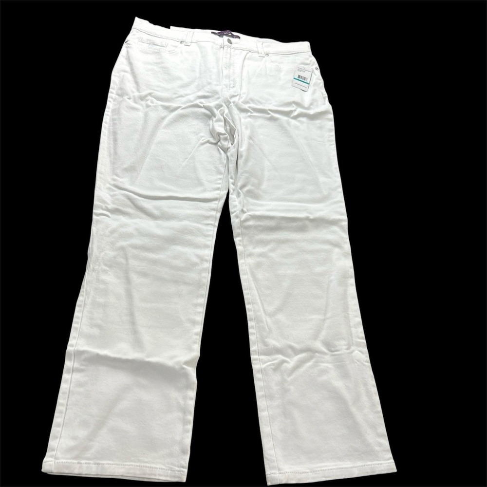 gloria vanderbilt amanda jeans 16 35x30 Tapered Leg Classic Fit White Womens